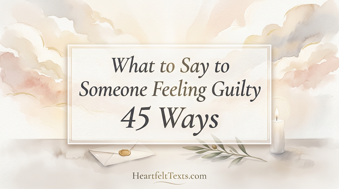 What to Say to Someone Feeling Guilty 45 Ways