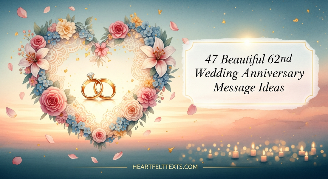 47 Beautiful 62nd Wedding Anniversary Message Ideas