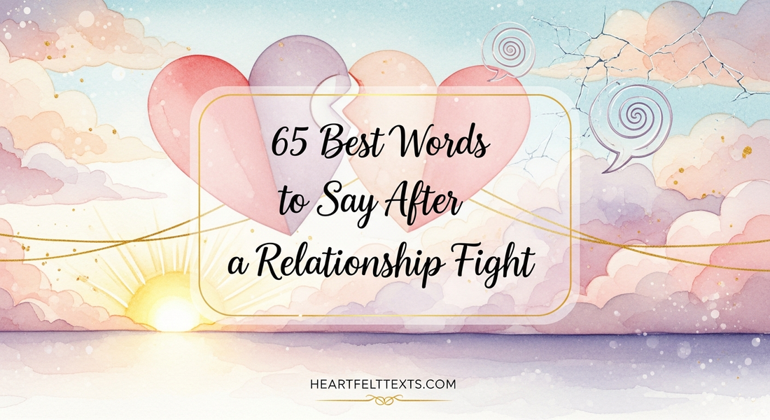 65 Best Words to Say After a Relationship Fight