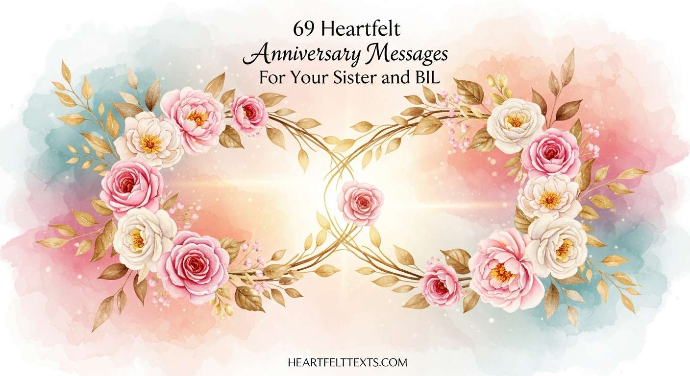 69 Heartfelt Anniversary Messages for Your Sister and BIL