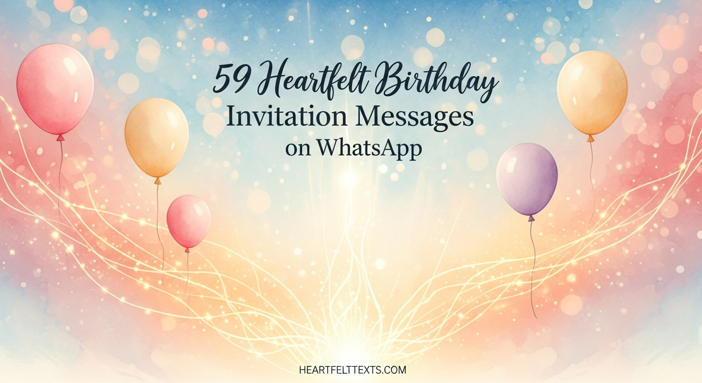 59 Heartfelt Birthday Invitation Messages on WhatsApp