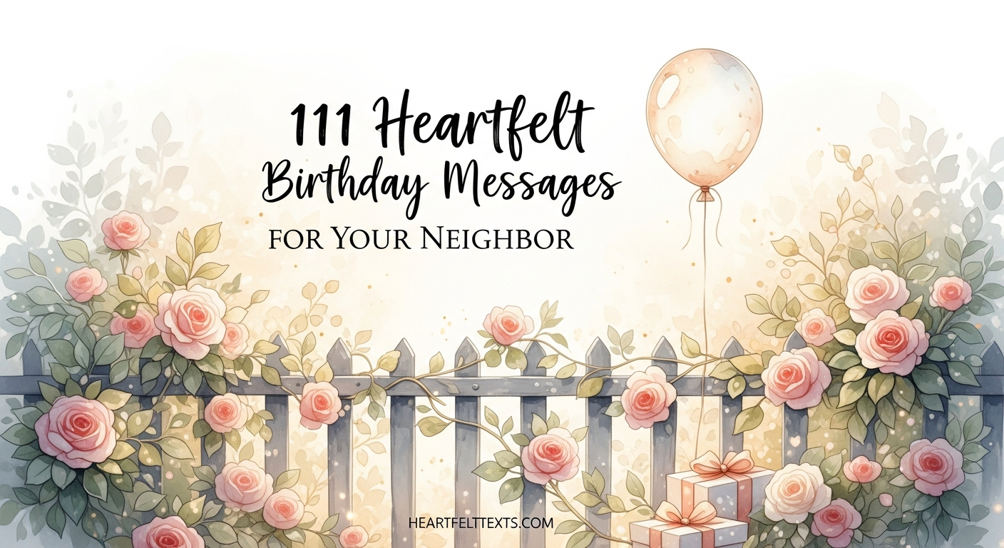 111 Heartfelt Birthday Messages for Your Neighbor