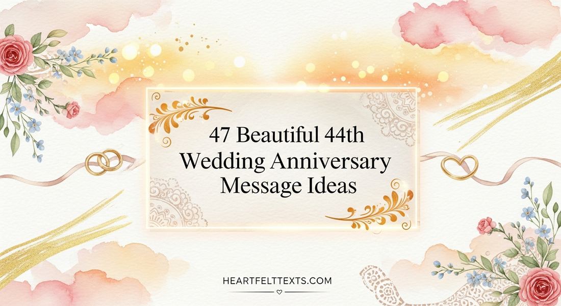 47 Beautiful 44th Wedding Anniversary Message Ideas