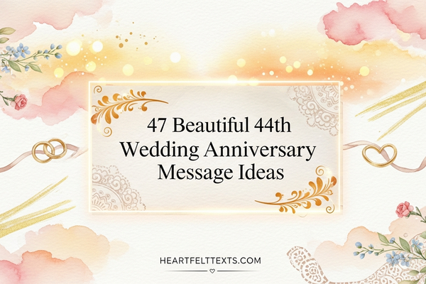 47 Beautiful 44th Wedding Anniversary Message Ideas