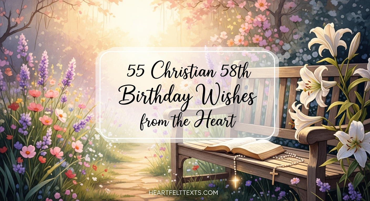 55 Christian 58th Birthday Wishes from the Heart