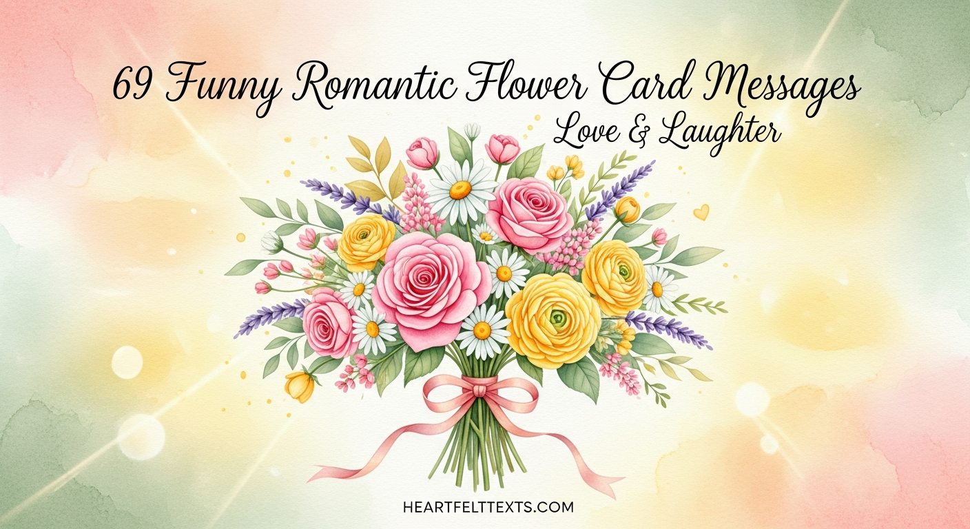 69 Funny Romantic Flower Card Messages Love & Laughter