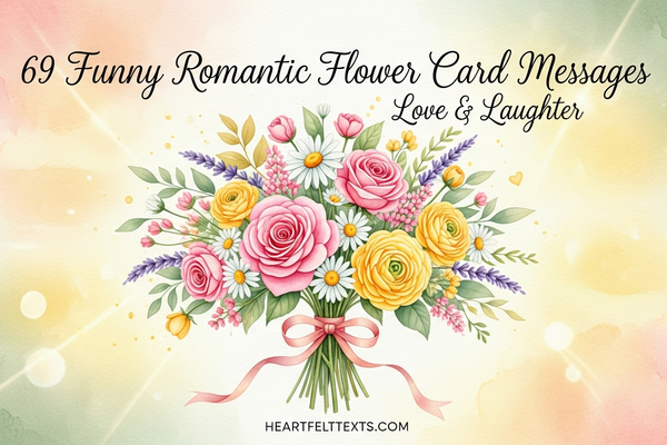 69 Funny Romantic Flower Card Messages Love & Laughter