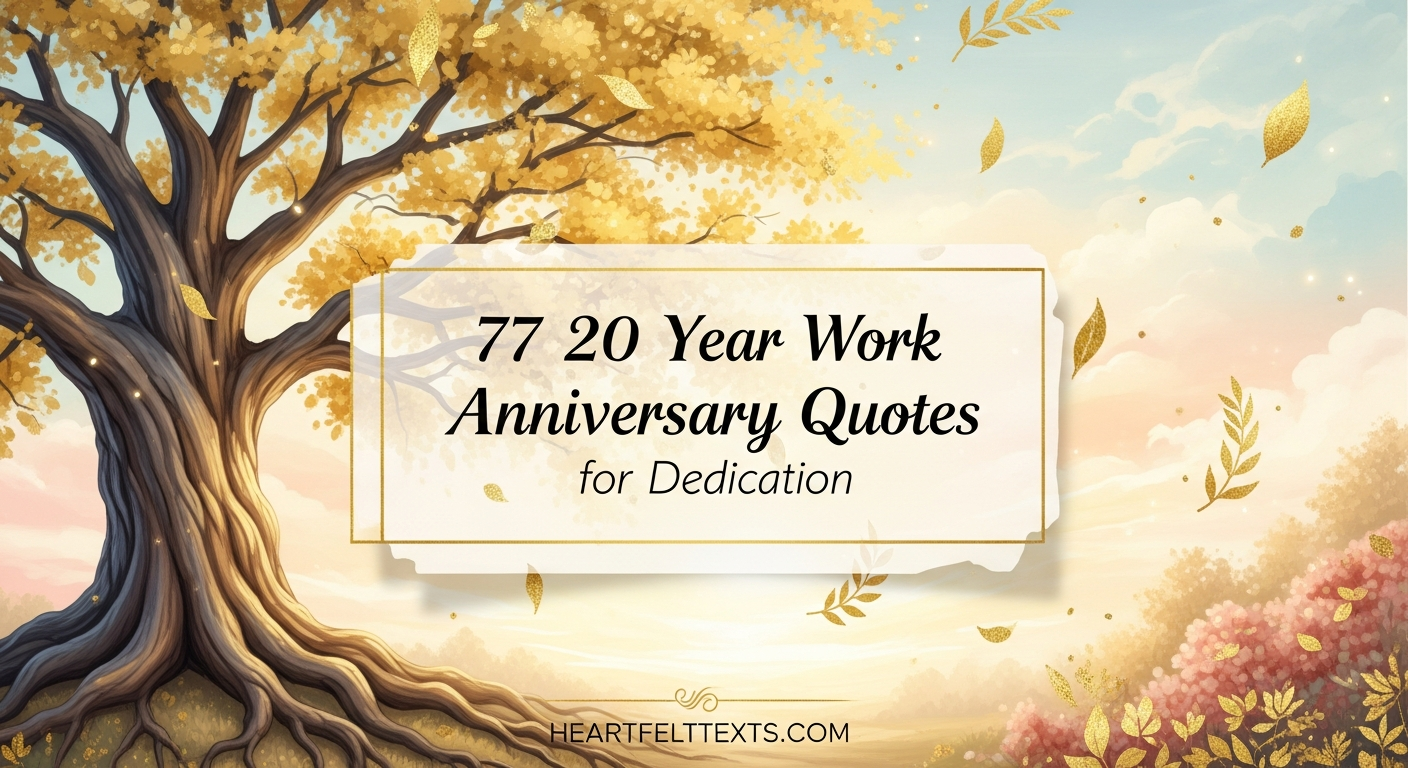77 20 Year Work Anniversary Quotes for Dedication