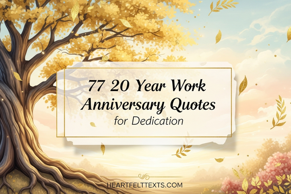 77 20 Year Work Anniversary Quotes for Dedication