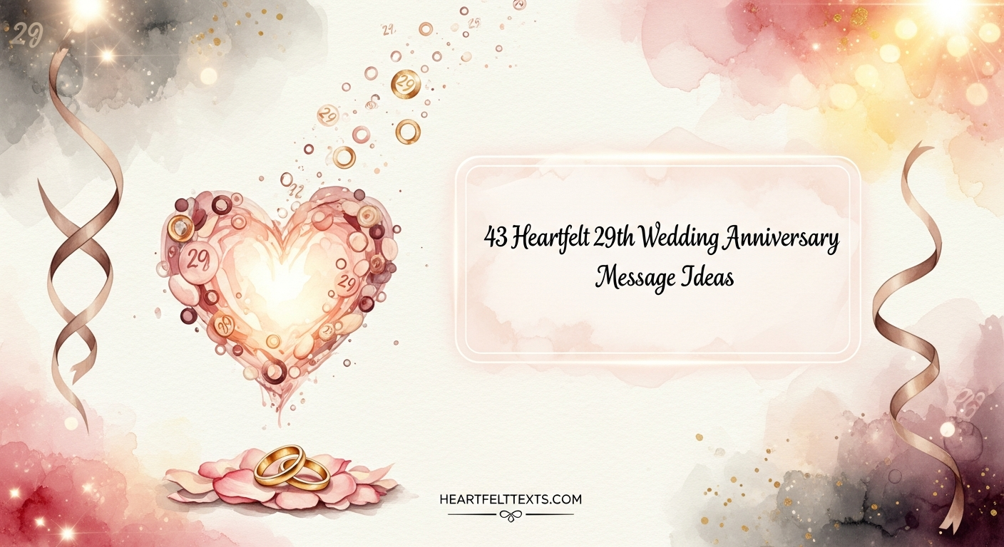 43 Heartfelt 29th Wedding Anniversary Message Ideas