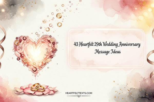 43 Heartfelt 29th Wedding Anniversary Message Ideas