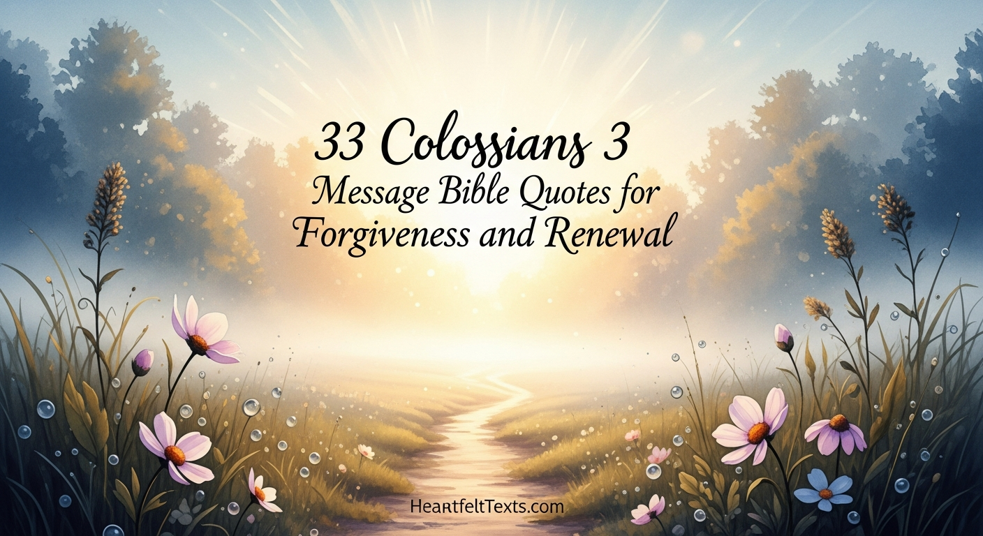 33 Colossians 3 Message Bible Quotes for Forgiveness and Renewal