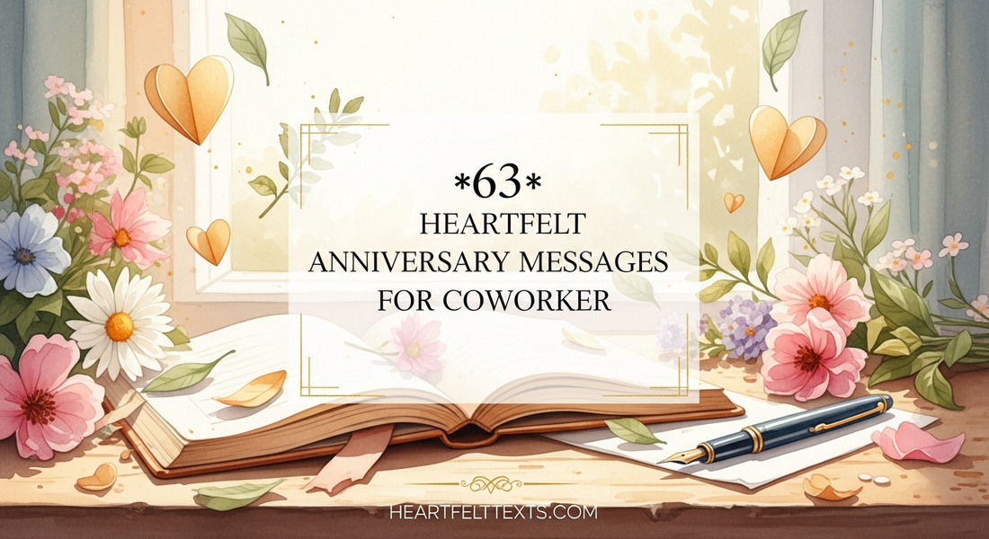 63 Heartfelt Work Anniversary Messages for Coworker