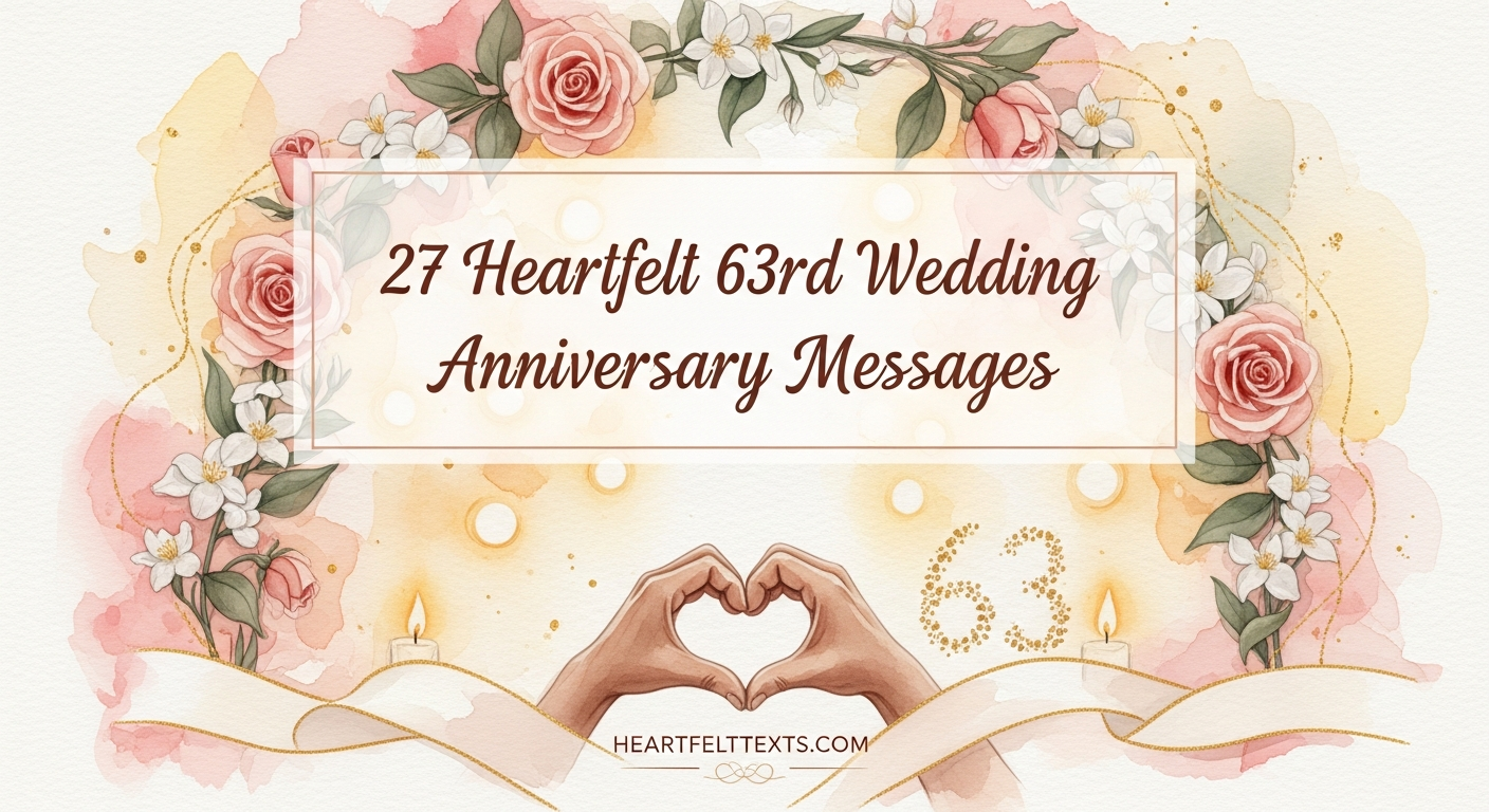 27 Heartfelt 63rd Wedding Anniversary Messages