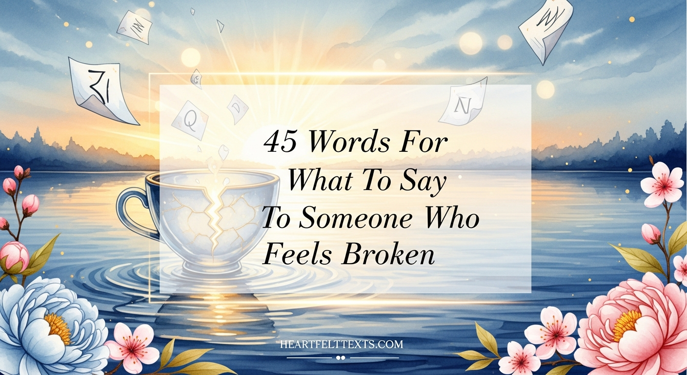 45 Words For What To Say To Someone Who Feels Broken