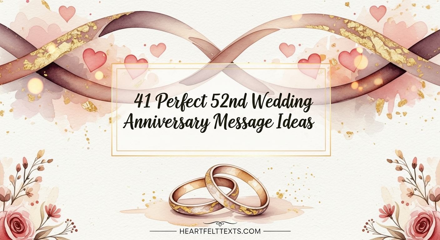 41 Perfect 52nd Wedding Anniversary Message Ideas
