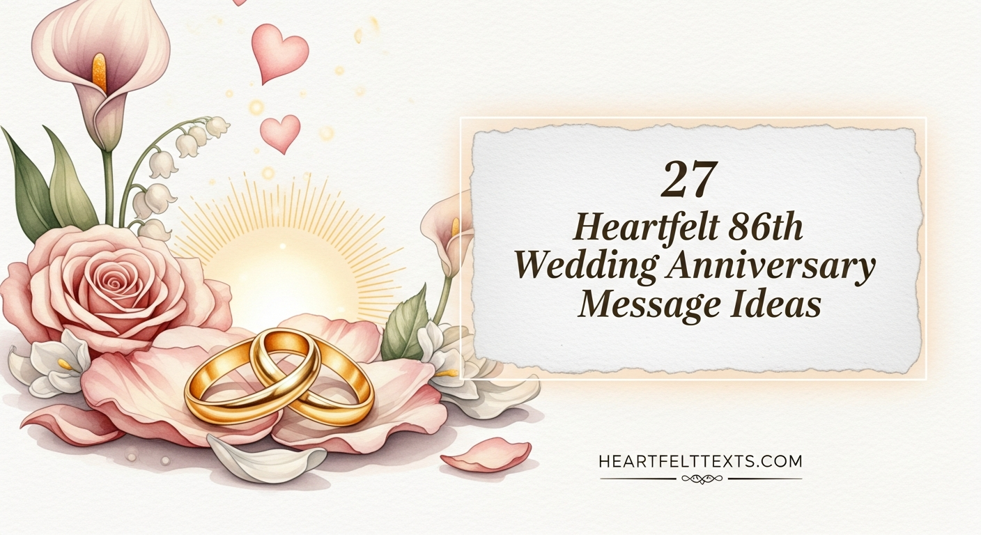 27 Heartfelt 86th Wedding Anniversary Message Ideas