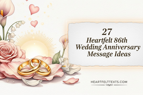 27 Heartfelt 86th Wedding Anniversary Message Ideas
