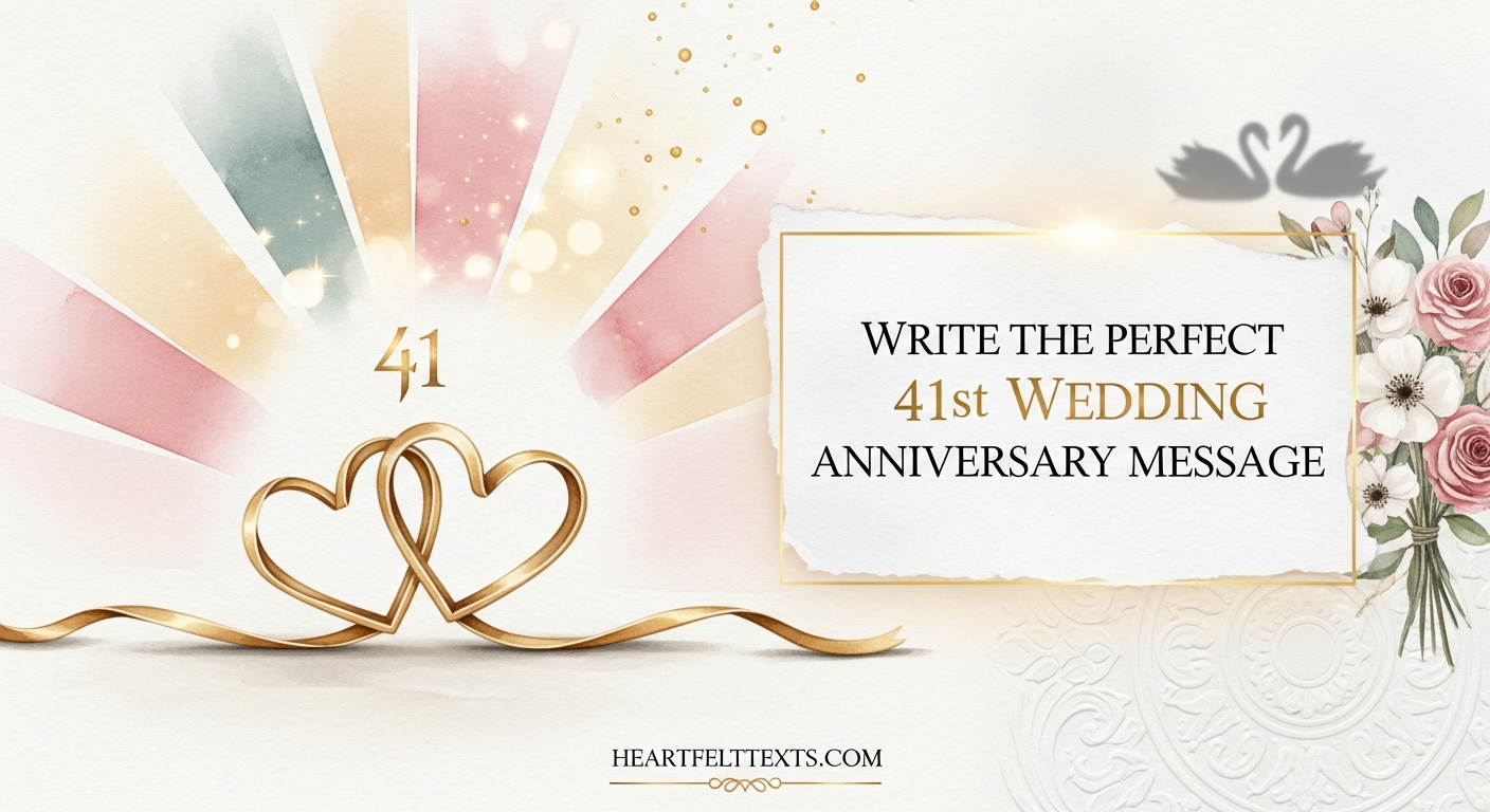Write the Perfect 41st Wedding Anniversary Message