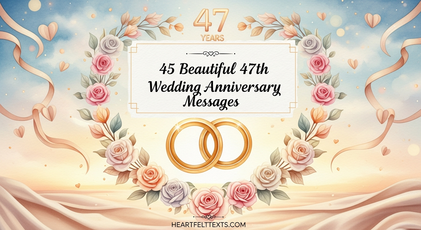 45 Beautiful 47th Wedding Anniversary Messages