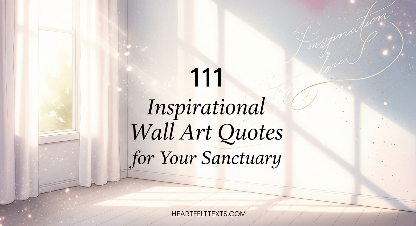 111 Inspirational Wall Art Quotes for Your Sanctuary