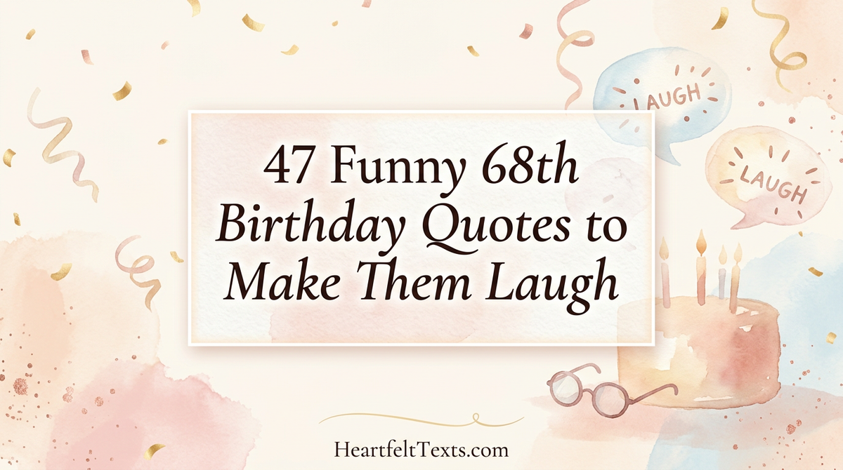 47 Funny 68th Birthday Quotes to Make Them Laugh