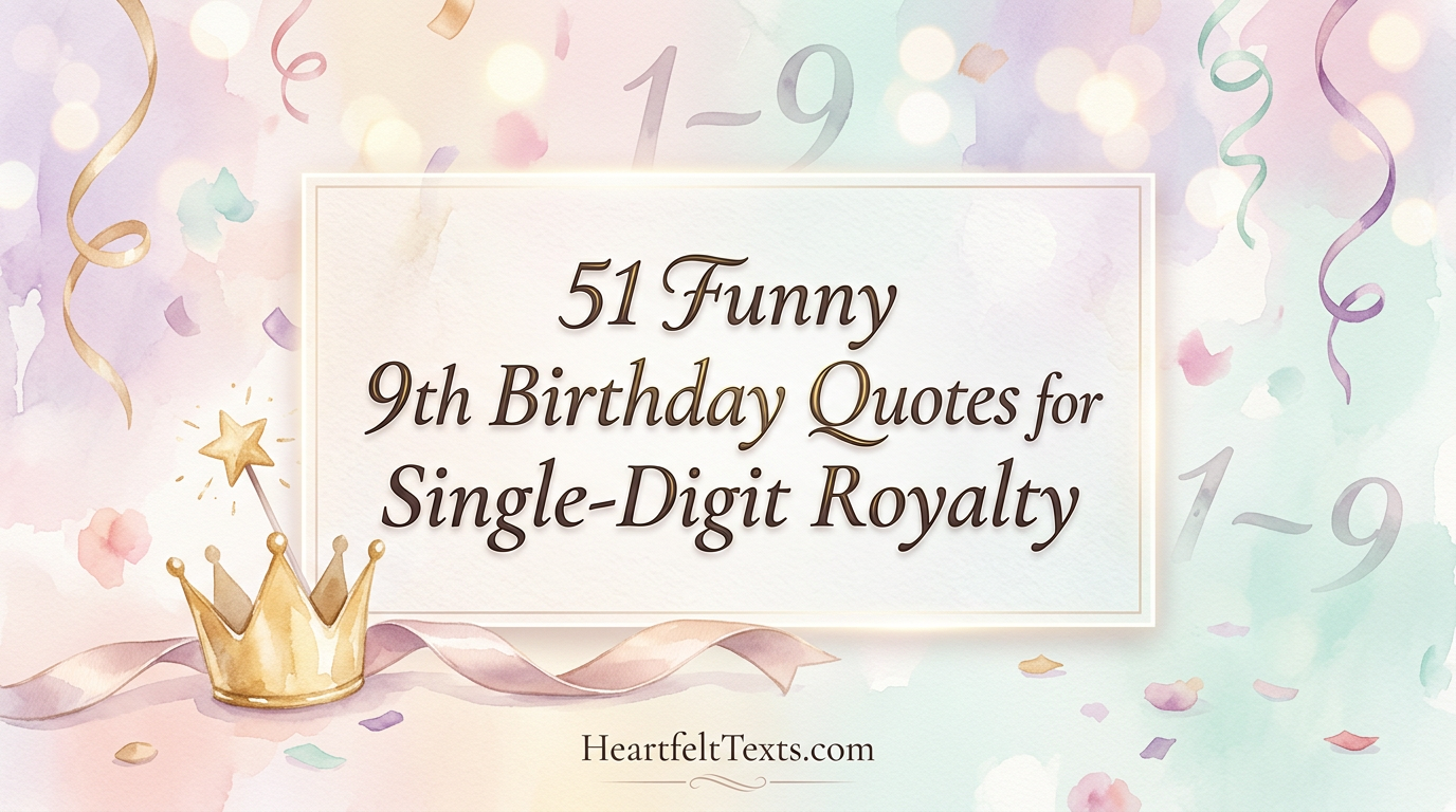 51 Funny 9th Birthday Quotes for Single-Digit Royalty