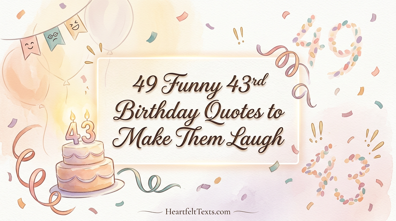 49 Funny 43rd Birthday Quotes to Make Them Laugh