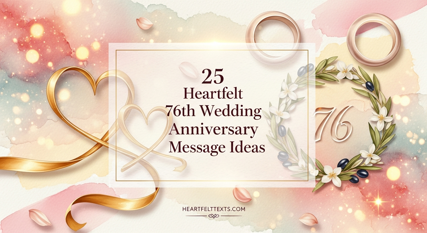 25 Heartfelt 76th Wedding Anniversary Message Ideas