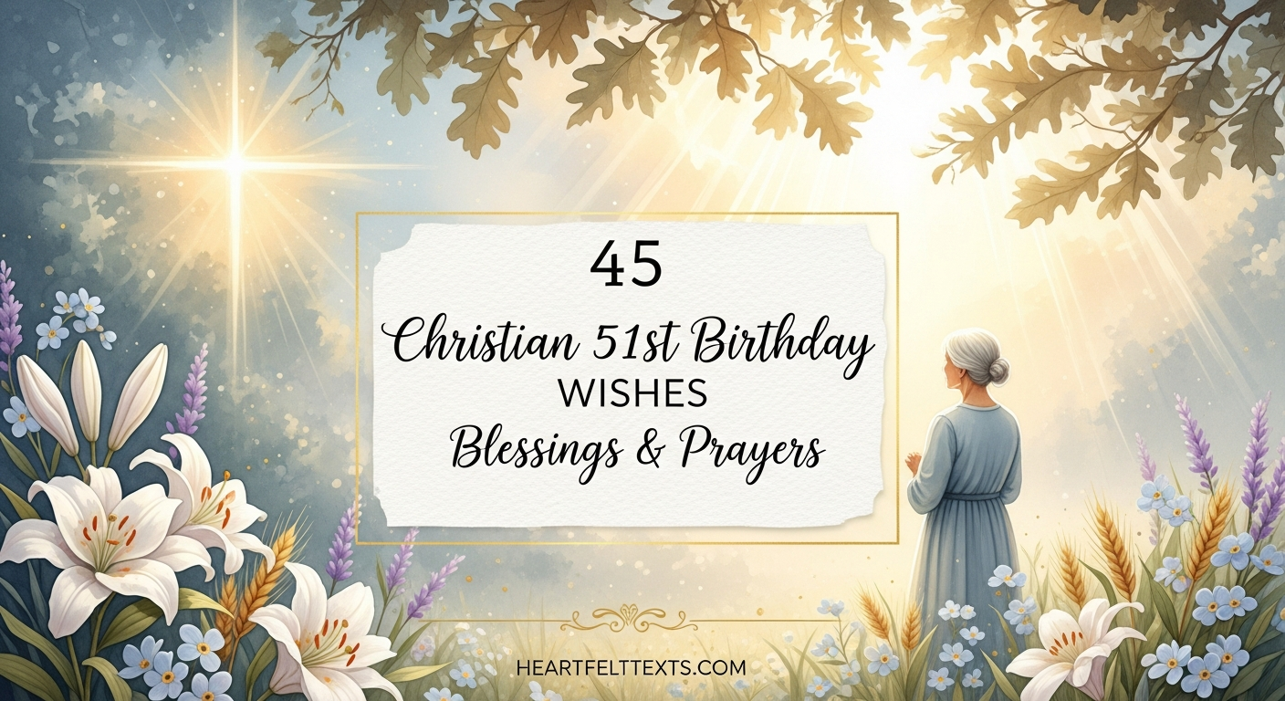 45 Christian 51st Birthday Wishes Blessings & Prayers