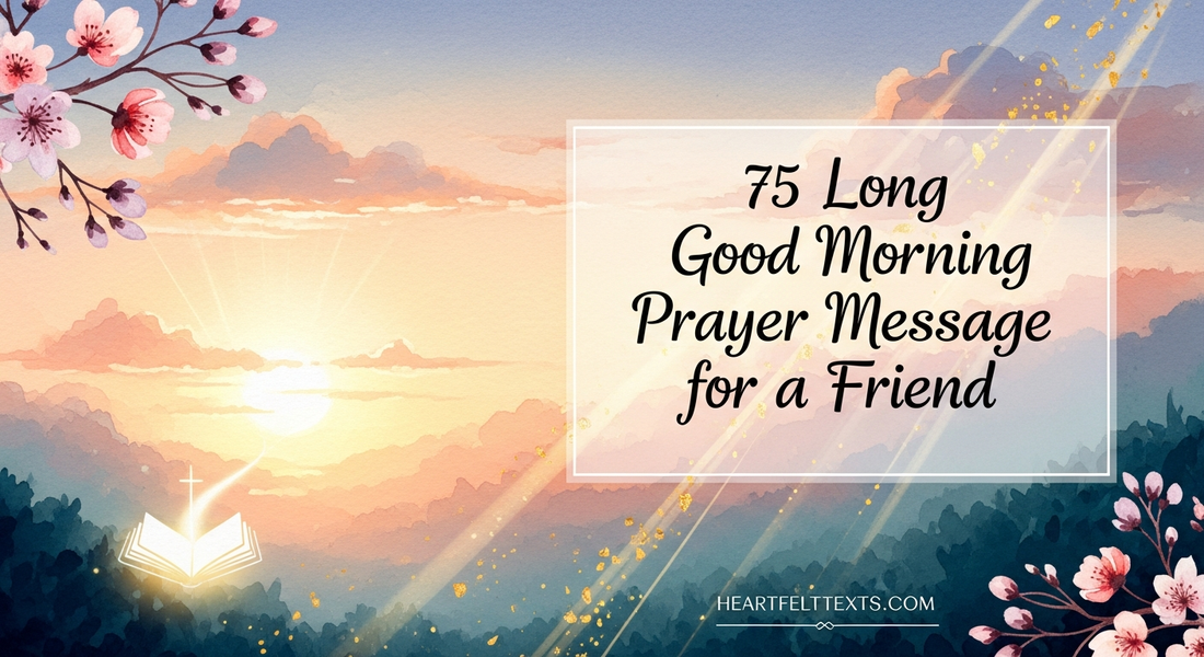 75 Long Good Morning Prayer Message for a Friend