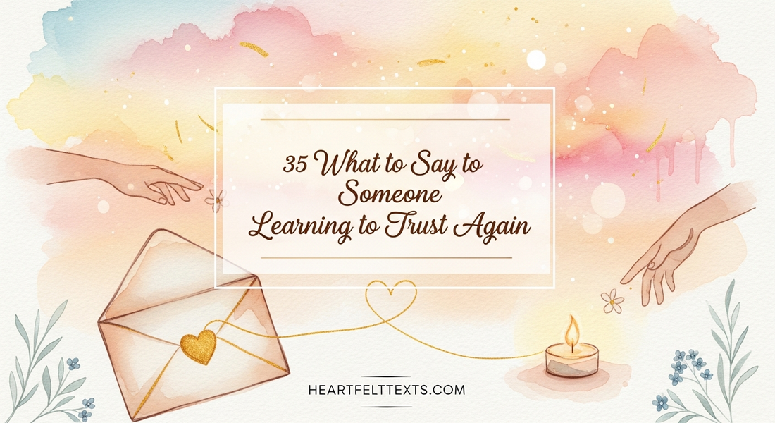 35 What to Say to Someone Learning to Trust Again
