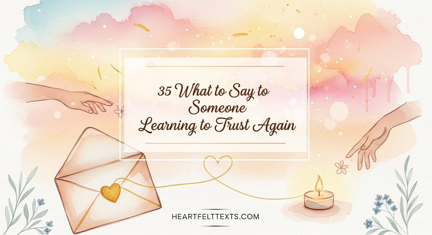 35 What to Say to Someone Learning to Trust Again