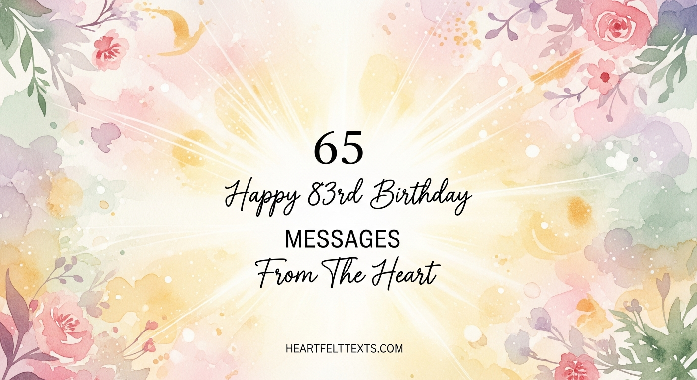 65 Happy 83rd Birthday Messages From The Heart