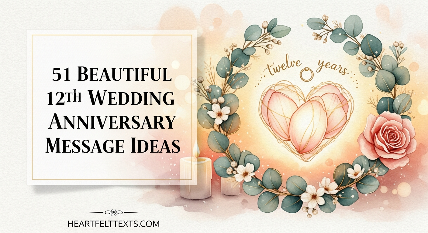 51 Beautiful 12th Wedding Anniversary Message Ideas