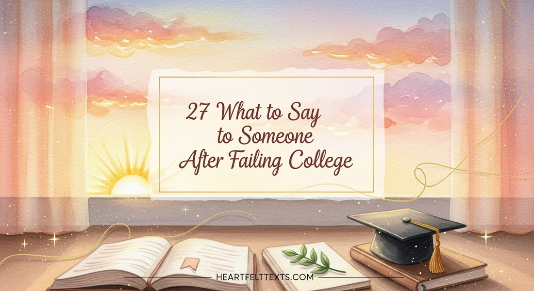27 What to Say to Someone After Failing College
