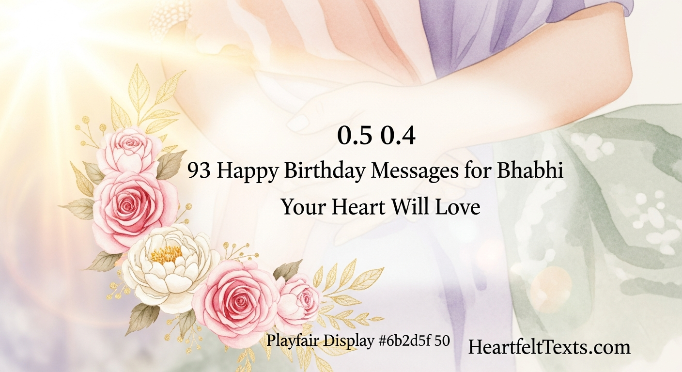 93 Happy Birthday Messages for Bhabhi Your Heart Will Love