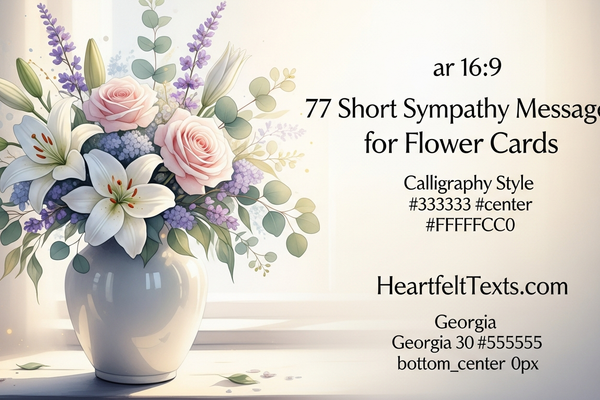 77 Short Sympathy Messages for Flower Cards