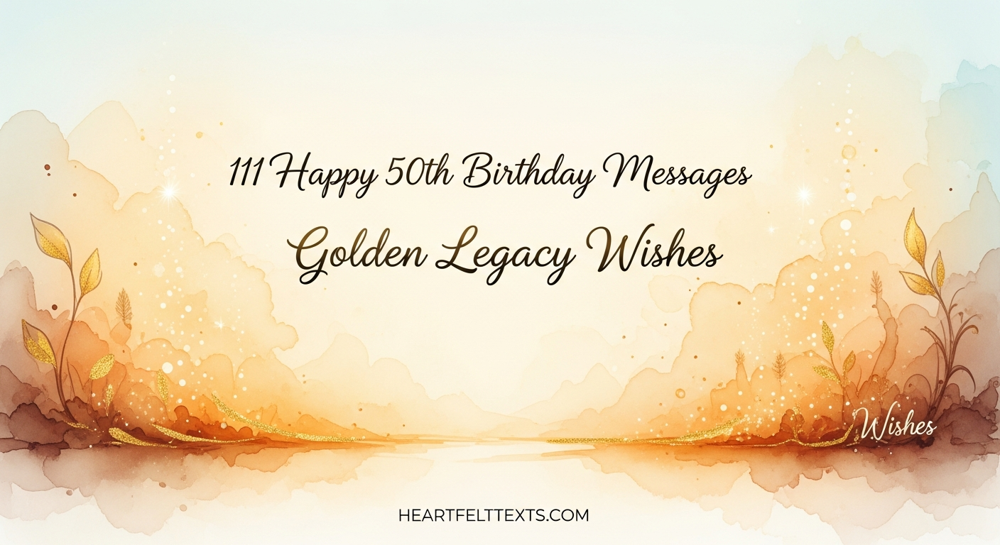 111 Happy 50th Birthday Messages Golden Legacy Wishes