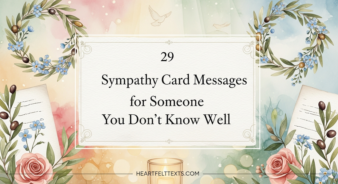 29 Sympathy Card Messages for Someone You Don't Know Well