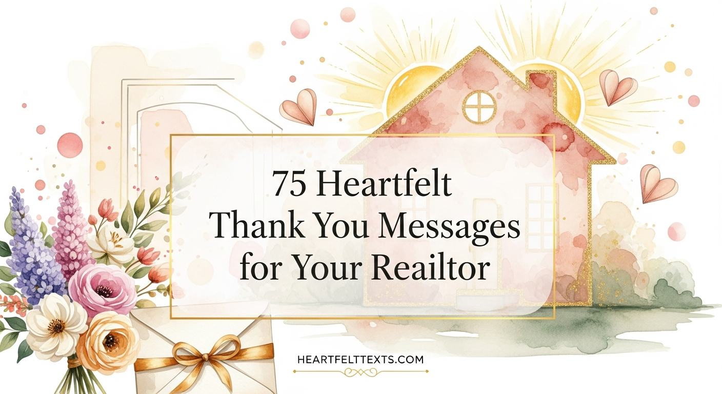75 Heartfelt Thank You Messages for Your Realtor
