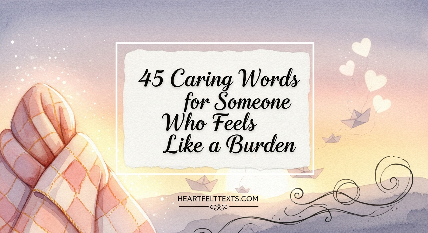 45 Caring Words for Someone Who Feels Like a Burden