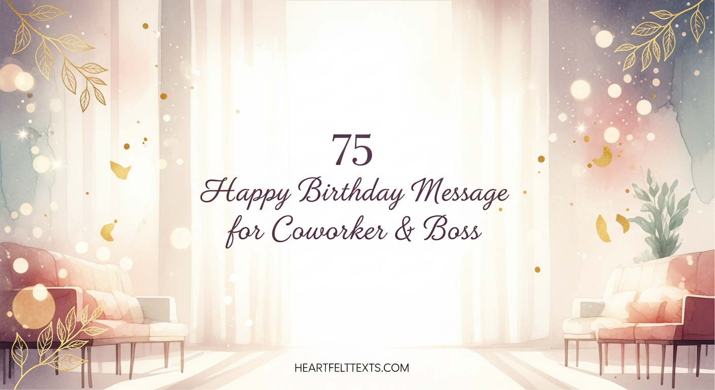 75 Happy Birthday Message for Coworker & Boss