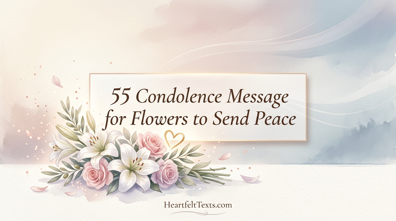 55 Condolence Message for Flowers to Send Peace