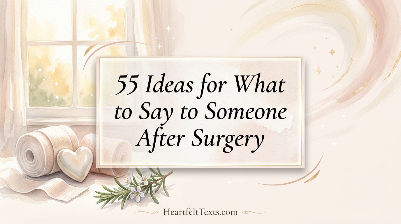 55 Ideas for What to Say to Someone After Surgery