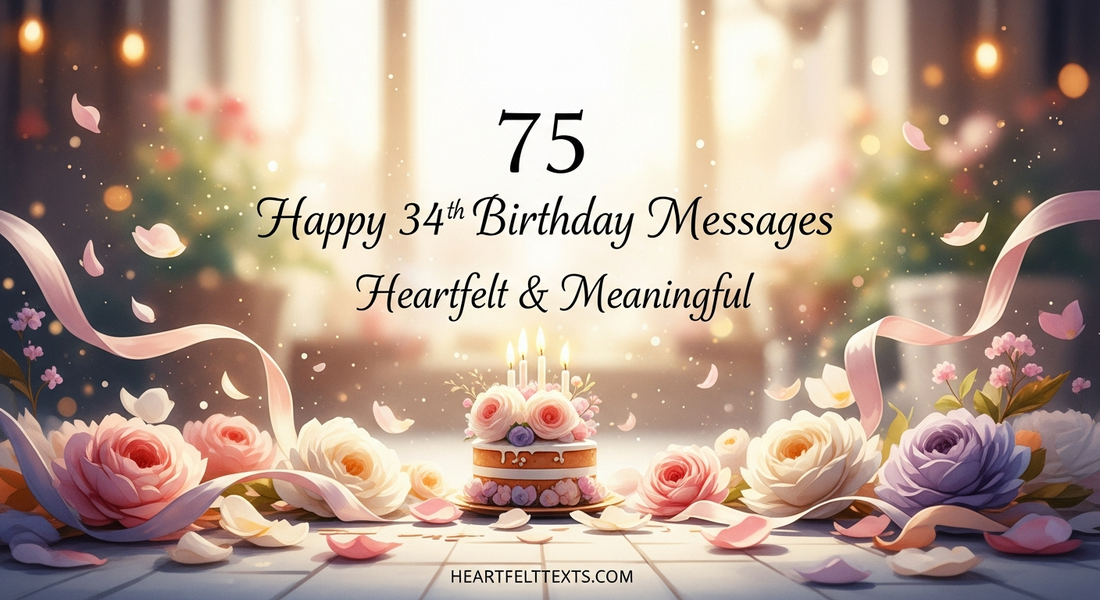 75 Happy 34th Birthday Messages Heartfelt & Meaningful