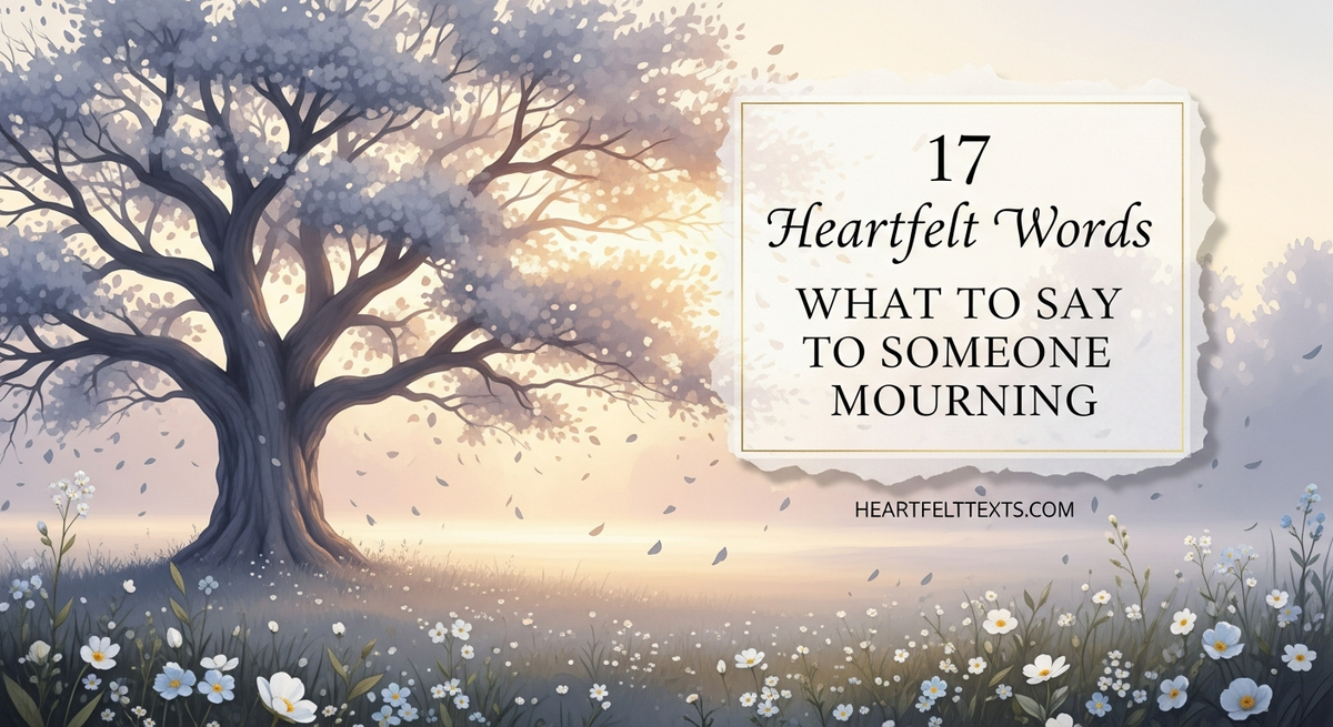 17 Heartfelt Words What to Say to Someone Mourning – HeartfeltTexts