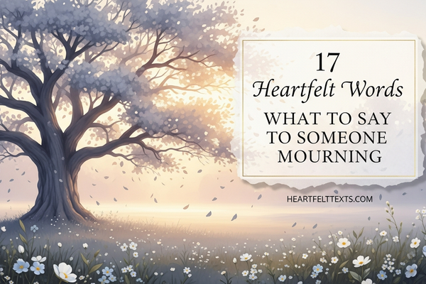 17 Heartfelt Words What to Say to Someone Mourning