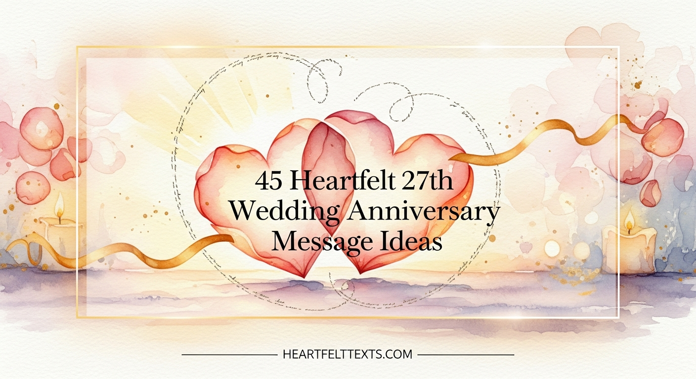 45 Heartfelt 27th Wedding Anniversary Message Ideas