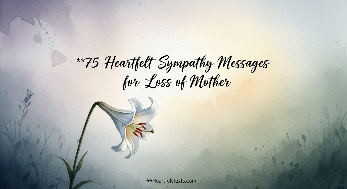 75 Heartfelt Sympathy Messages for Loss of Mother